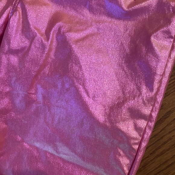 NWT Elite Jeans Skinny Hi-Rise Metallic Shimmer Pink Stretch Ankle Jeans Size XL - Picture 5 of 13